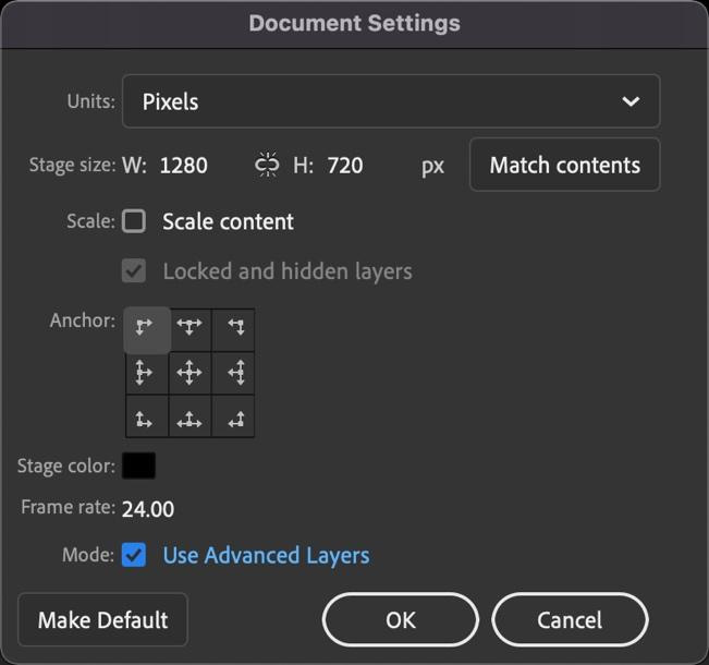 Figure 7.2 – Enabling Advanced Layers in Document Settings
