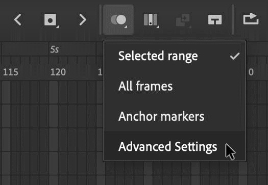 Figure 7.17 – Advanced onion skin settings
