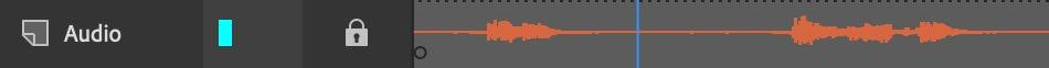 Figure 7.23 – A waveform appears in the audio layer
