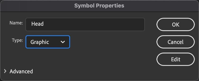 Figure 7.24 – Symbol changed from Movie Clip to Graphic
