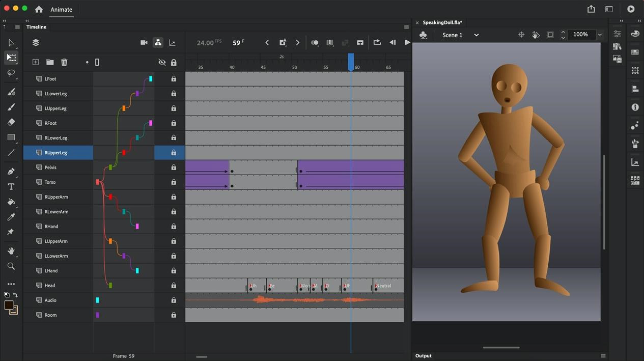 Figure 7.33 – The completed lip sync animation
