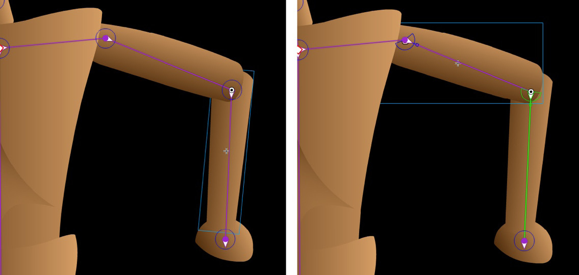 Figure 8.16 – The difference that proper rotation constraints make is huge
