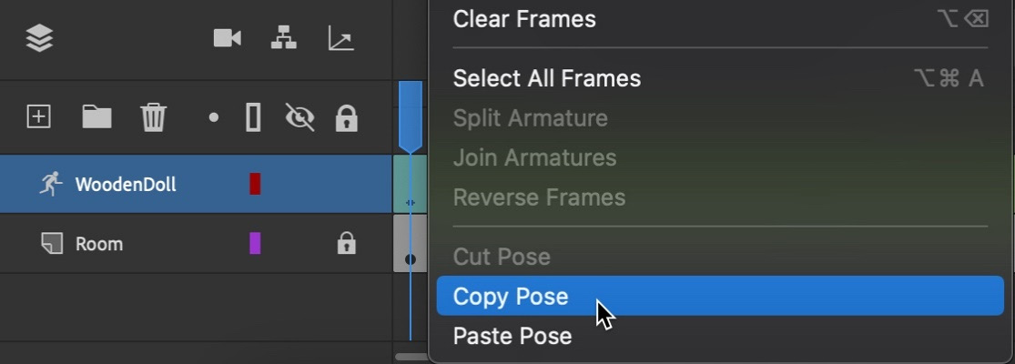 Figure 8.31 – Copying an existing pose
