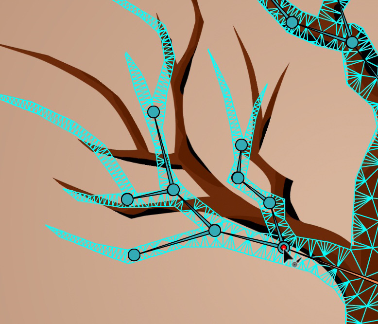 Figure 9.37 – Manipulating the hard bones of the rig branches
