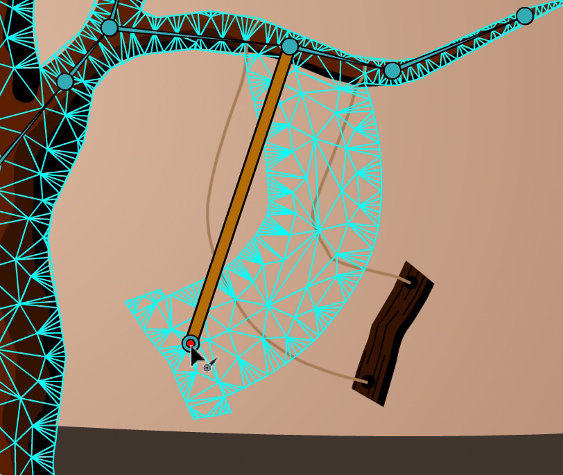 Figure 9.38 – Adjusting the soft bone associated with the rope swing
