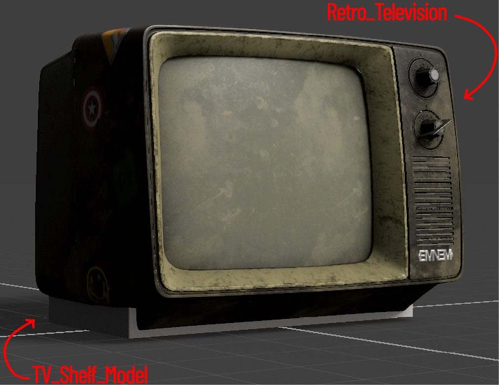 Figure 14.6 – TV_Shelf_Model inside Stager
