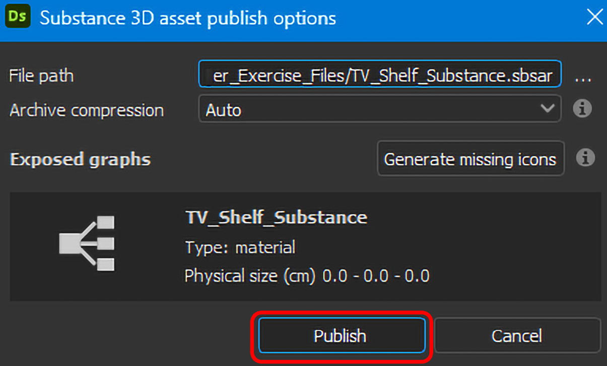 Figure 14.10 – Publishing TV_Shelf_Substance.sbsar
