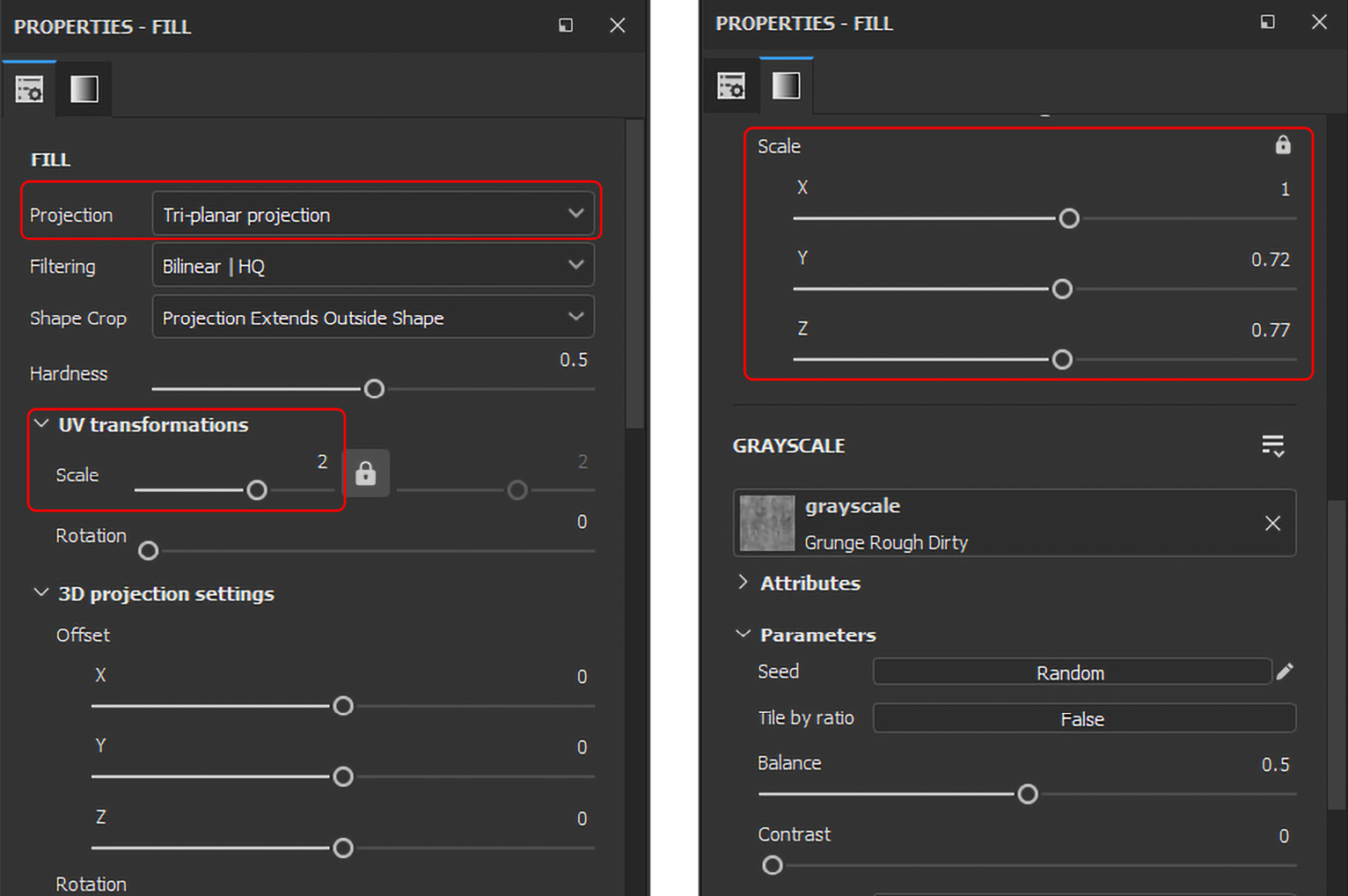 Figure 4.12 – Settings for the Grunge Rough Dirty mask
