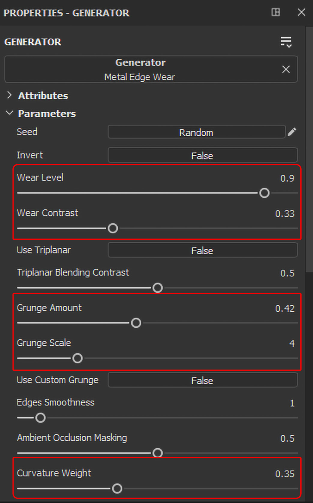 Figure 6.7 – Changing the generator’s parameters
