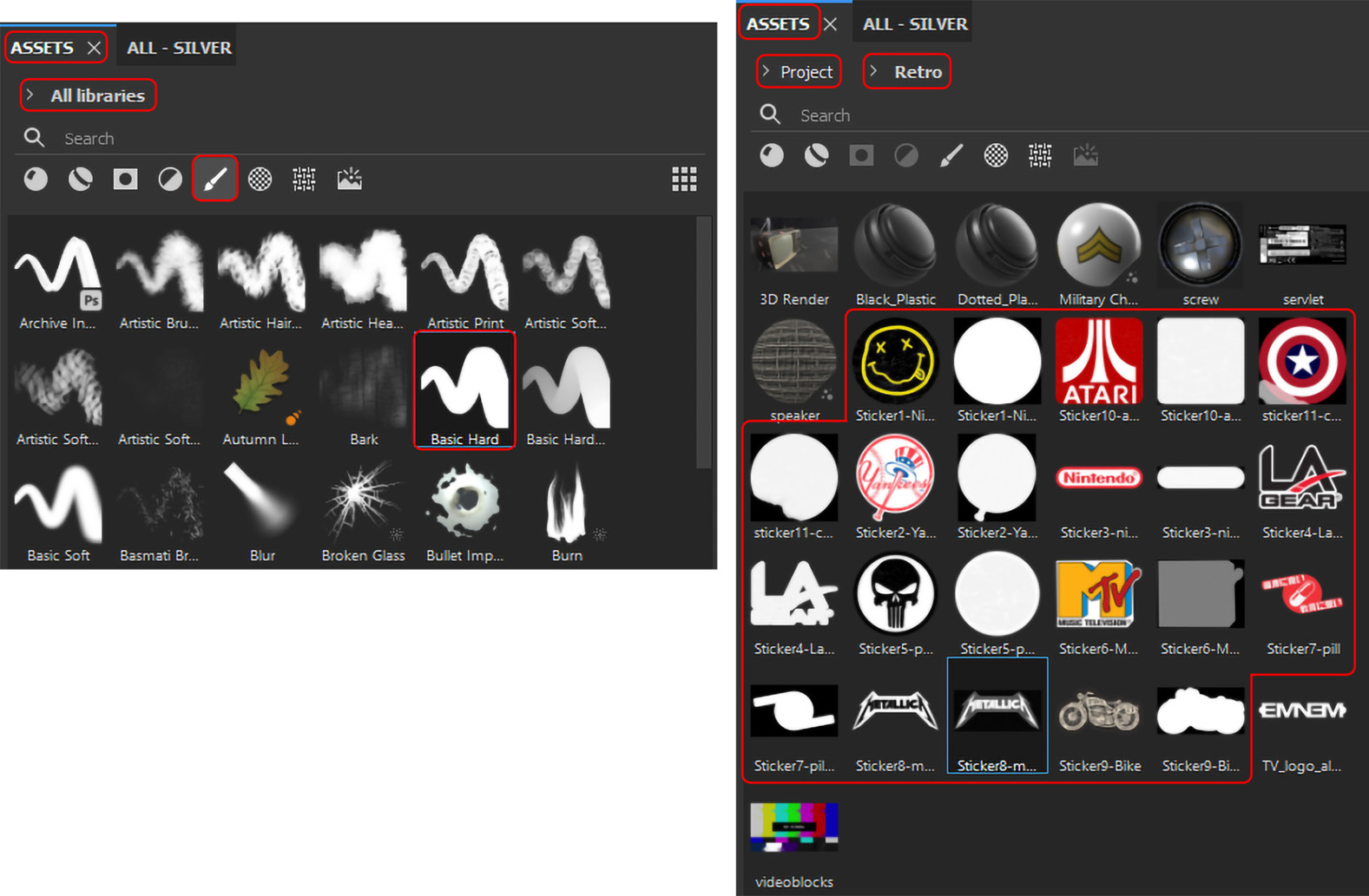 Figure 6.25 – Selecting stickers
