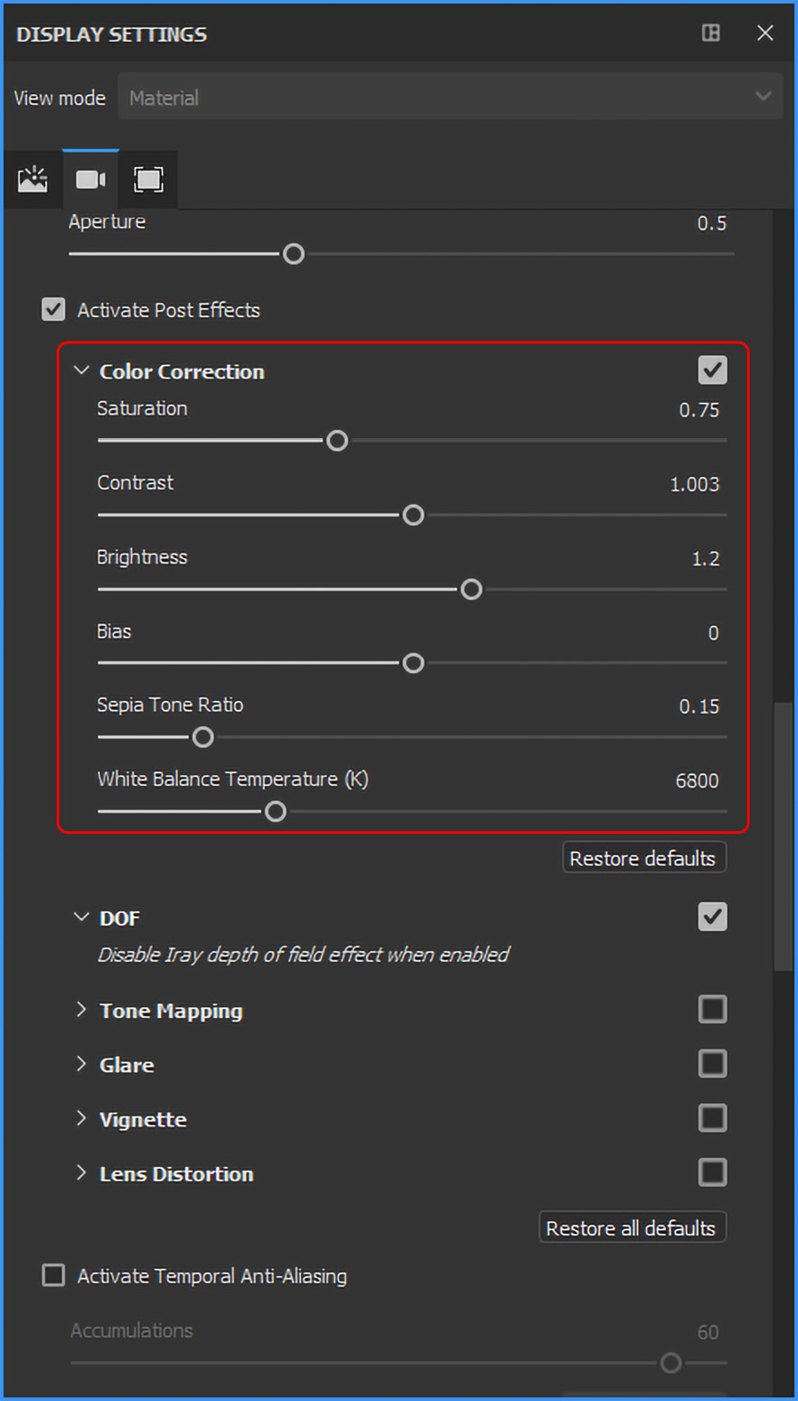 Figure 6.61 – The Color Correction settings
