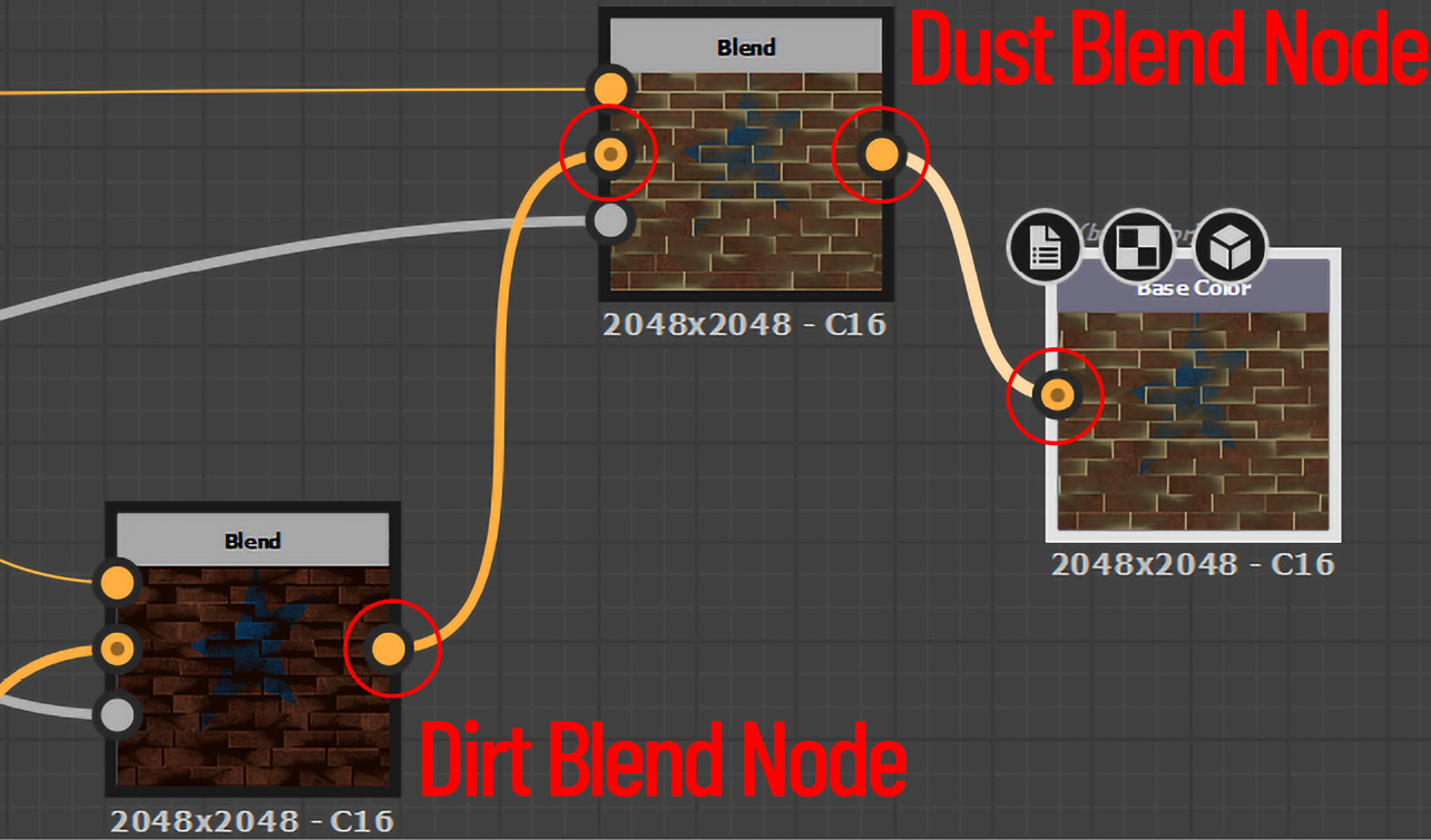 Figure 8.57 – Adding the Dust effect to Base Color
