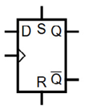 Figure 2.12: D flip-flop schematic symbol
