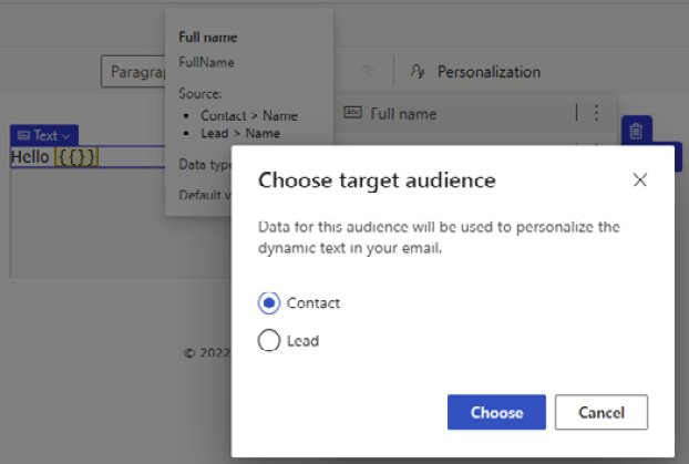 Figure 5.16 – Choosing a target audience
