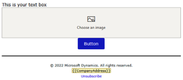 Figure 5.8 – Text, an image, a button, and a divider in a marketing email
