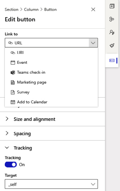 Figure 5.9 – Where the button should link to
