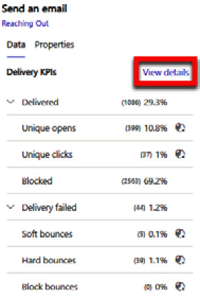 Figure 6.34 – Viewing the details of delivery KPIs
