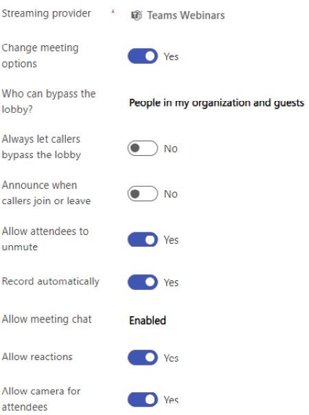 Figure 8.42 – Change meeting options
