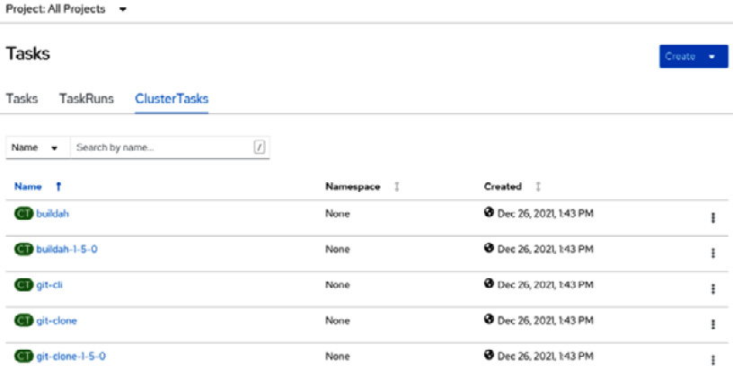 Figure 9.10 – ClusterTasks for reuse
