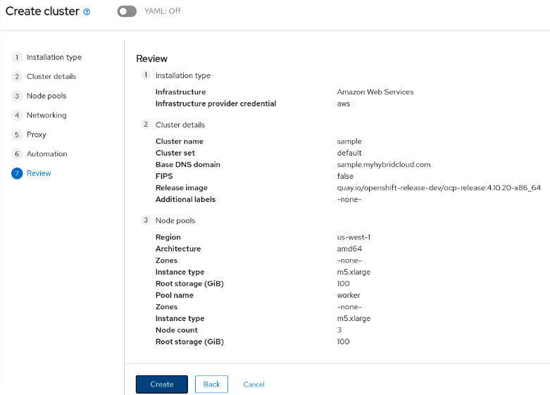 Figure 11.28 – Reviewing a cluster
