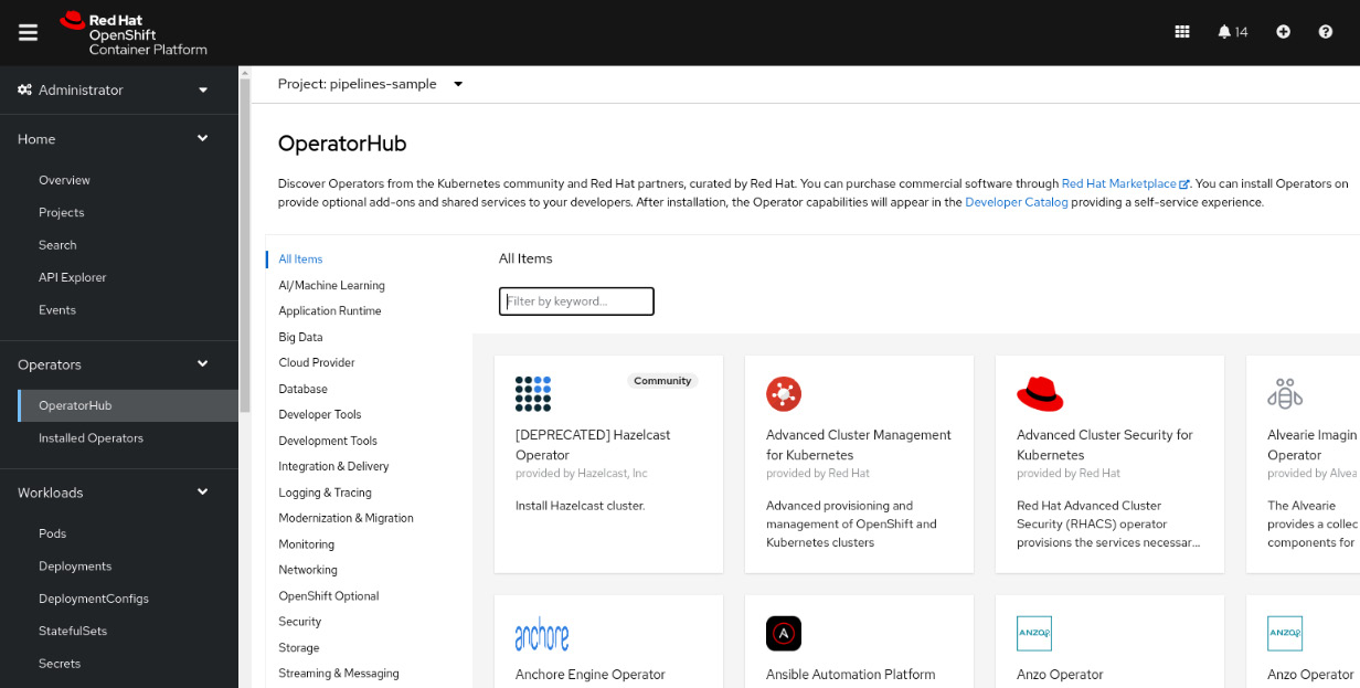 Figure 12.1 – OperatorHub
