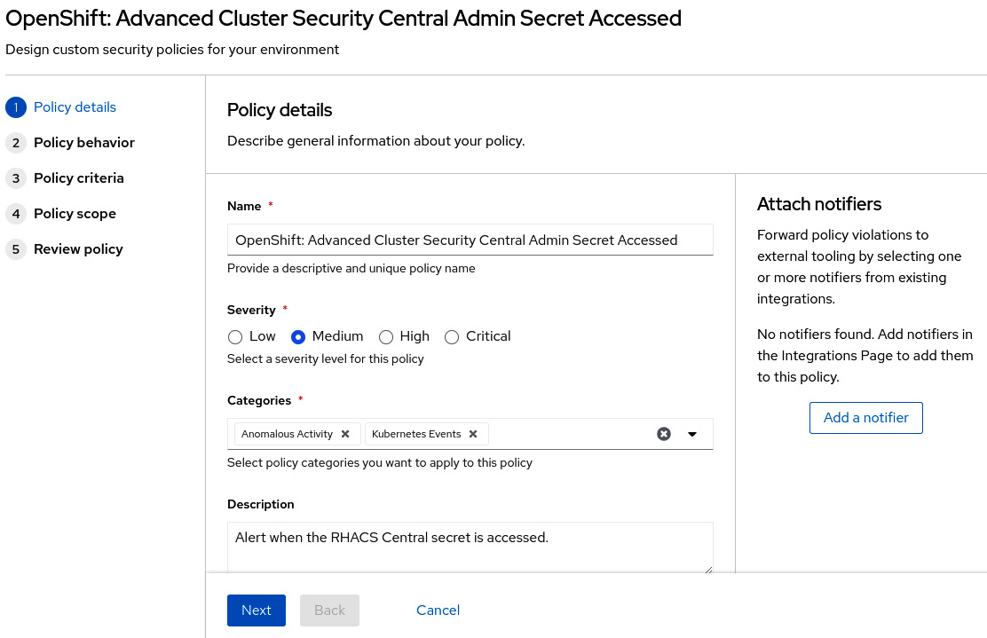 Figure 12.25 – Editing policy details
