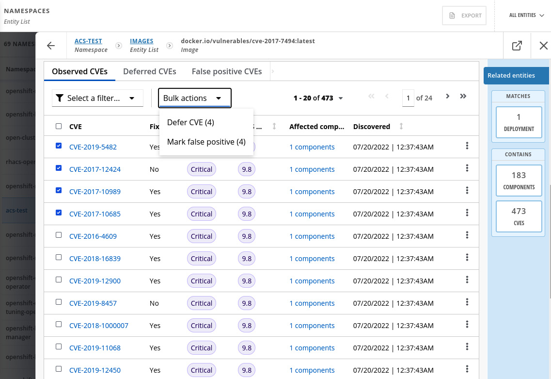 Figure 12.39 – Accepting the risk of a CVE
