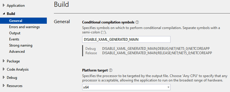 Figure 4.2 – The conditional compilation symbols configuration to enable advanced instancing scenarios
