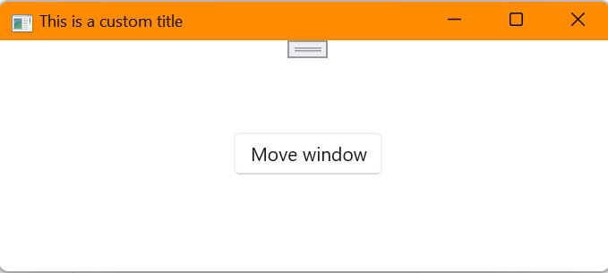 Figure 4.3 – A window with a customized title bar
