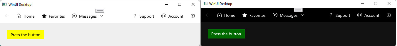 Figure 5.11 – WinUI will pick the correct style based on the Windows theme
