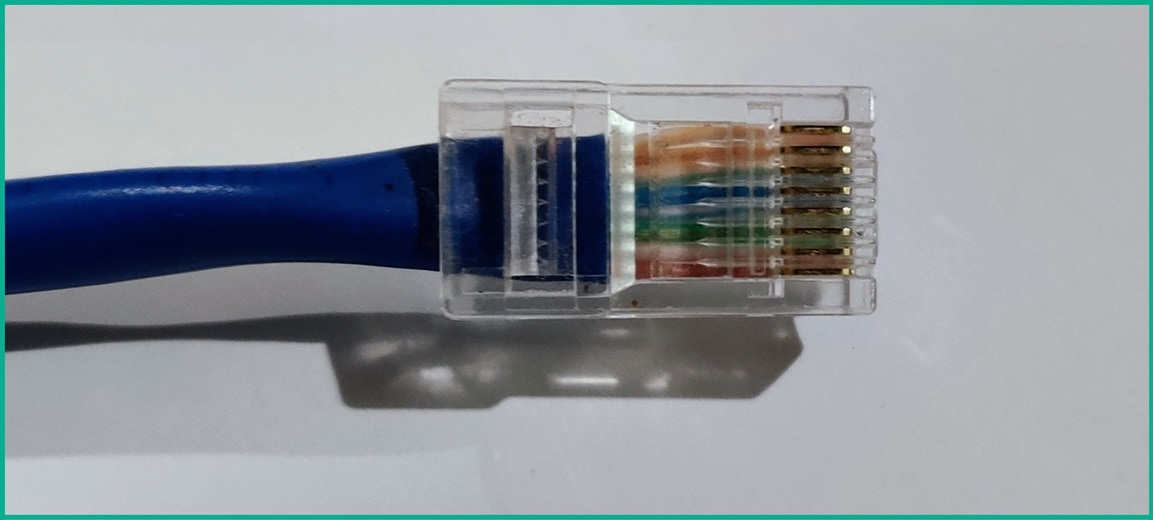 Figure 3.5 – Ethernet cable with an RJ 45 connector
