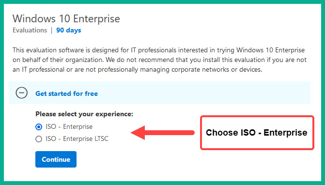 Figure 3.34 – Windows 10 Enterprise ISO file
