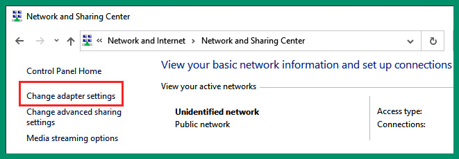 Figure 4.42 – Network and Sharing Center
