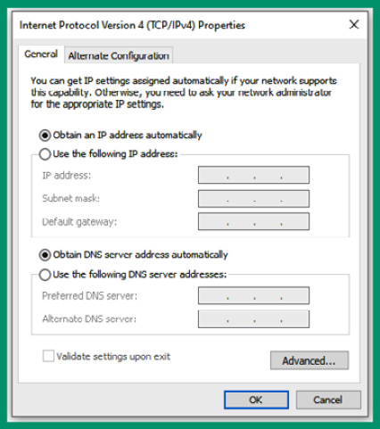 Figure 4.45 – IPv4 settings
