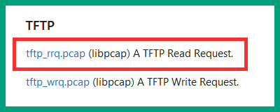 Figure 6.47 – TFTP packet capture file
