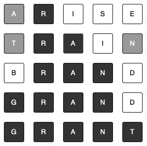 Figure 4.4 – The Wordz game