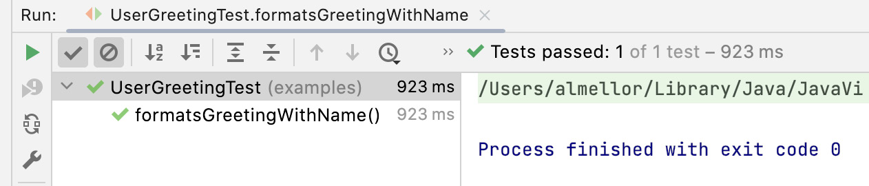 Figure 8.7 – Test pass