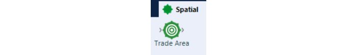 Figure 8.6 – The Trade Area icon from the Spatial tab of the tool pallet
