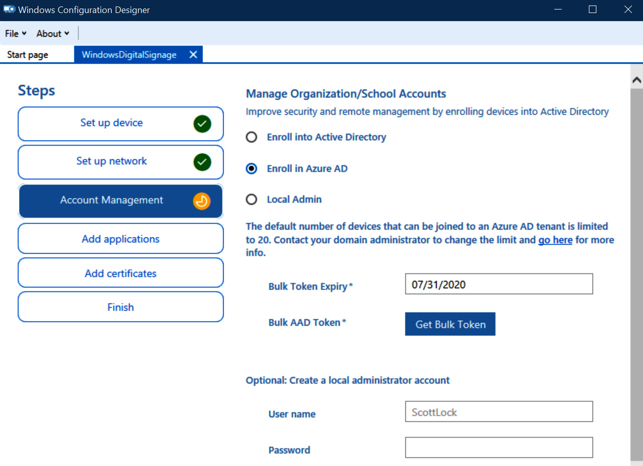 Figure 7.7 – WCD Azure AD token
