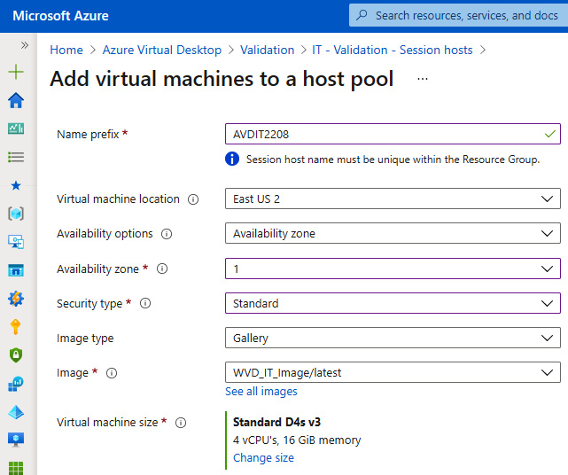 Figure 7.15 – Adding a session host to AVD
