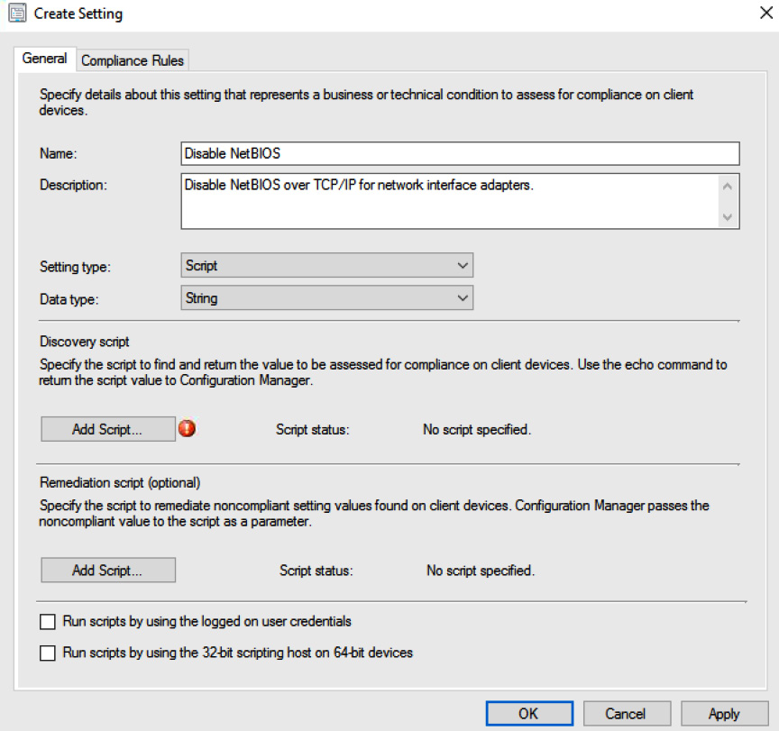 Figure 10.4 – Create Setting
