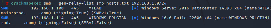 Figure 10.22 – SMB signing scan
