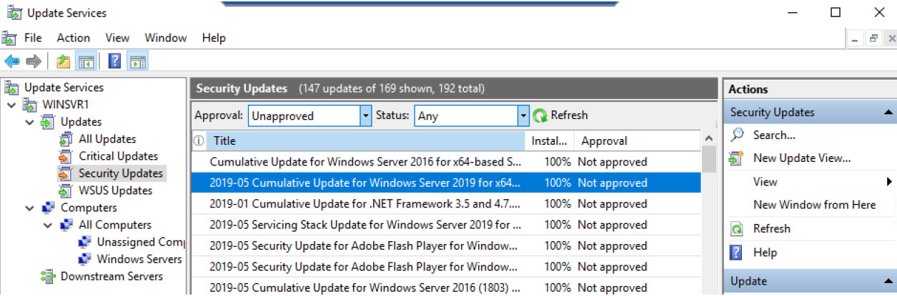 Figure 11.11 – WSUS management console
