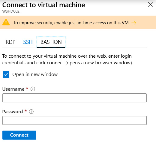 Figure 11.24 – Azure Bastion connection
