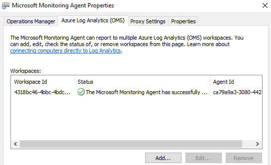 Figure 12.11 – Microsoft Monitoring Agent Properties
