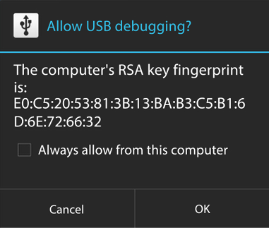 Enabling USB Debugging on an Android Device