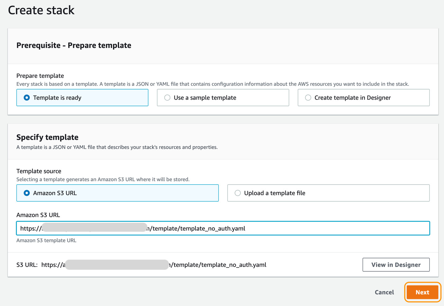 Figure 5.2 – Create stack