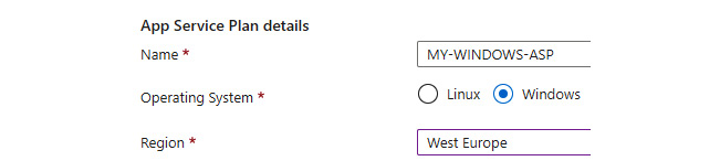 Figure 3.2 – App Service plan details within the Azure portal
