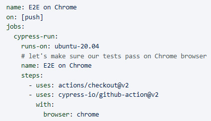 Figure 10.7 – A sample YML GitHub Actions configuration file 
