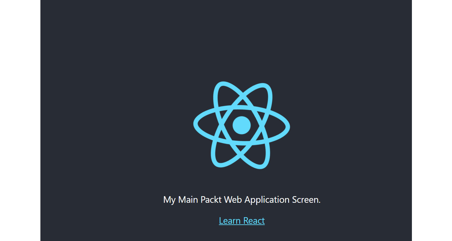 Figure 5.3 – Sample main website application page built using ReactJS

